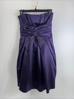 ⚙️ 3For$30 ⚙️ City Triangles Strapless Pleated Cocktail Dress in Purple